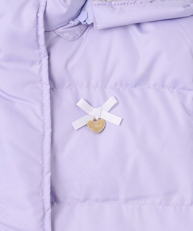 ANY KIDS 【洗濯機OK】中綿 リボン コート ラベンダー