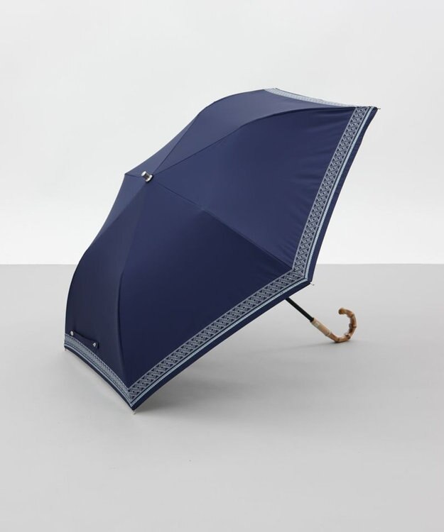 AURORA 【 BLAO（ブラオ）】刺しゅう晴雨兼用傘(折りたたみ傘) ネイビー