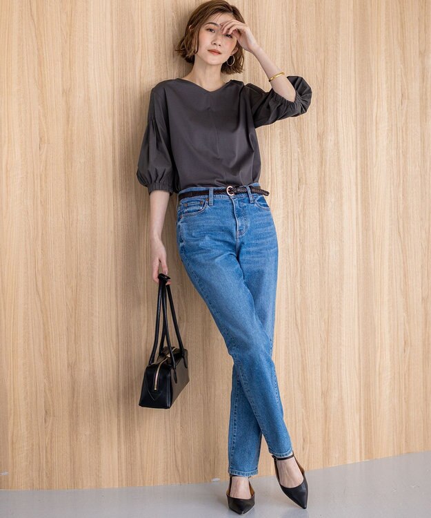 23区 【洗える】23区DENIM ボーイズテーパード パンツ スカイブルー系