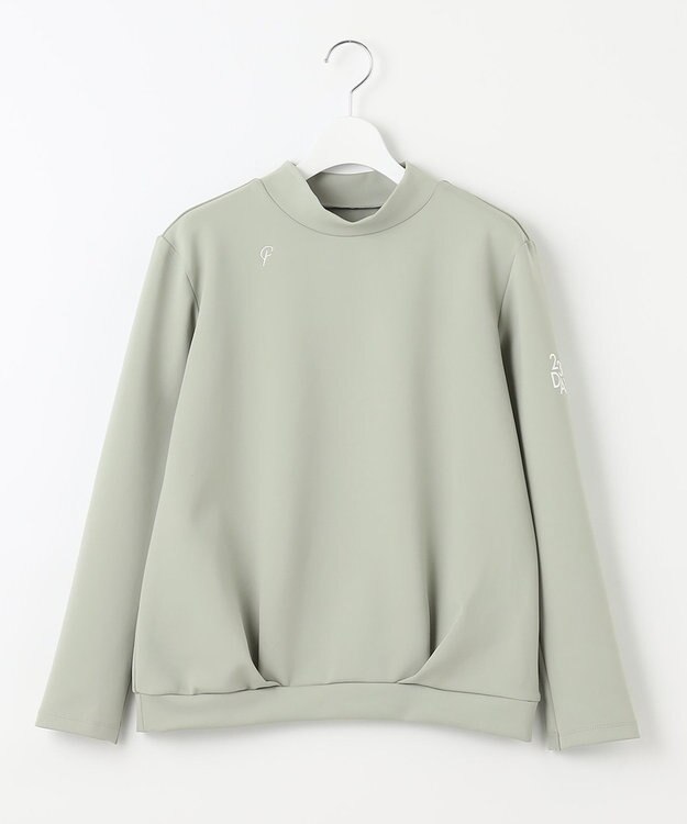 23区GOLF カラバリ豊富な8色展開【23Fondation/WOMEN】長袖 モックネックシャツ スモーキーグリーン系