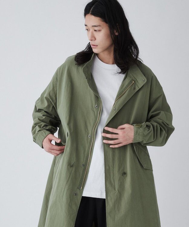 WEGO 【ユニセックス着用ITEM】サイドスリットモッズコート カーキ