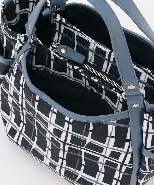 Y'SACCS ドローイングチェック2WAYミニトート ネイビー