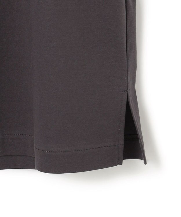 23区 S 【汗じみ防止/洗える】スムースデザイン ラッフルカラー カットソー ダークブラウン系