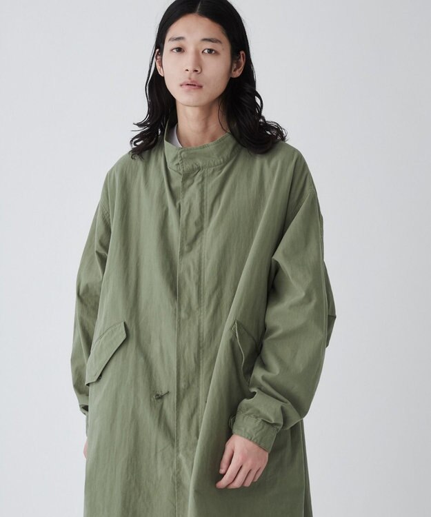 WEGO 【ユニセックス着用ITEM】サイドスリットモッズコート カーキ