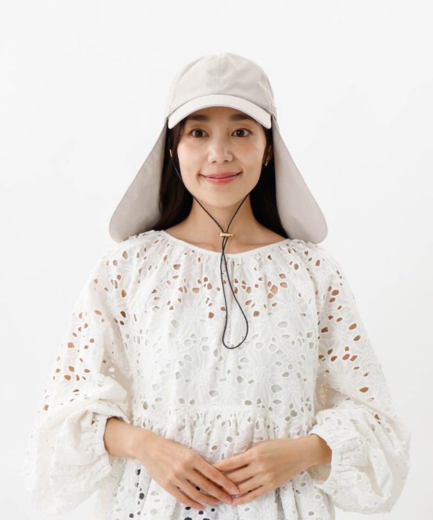 AURORA 【 Beaurance （ビューランス）】サマーシールドタレ付きはっ水キャップ ライトベージュ