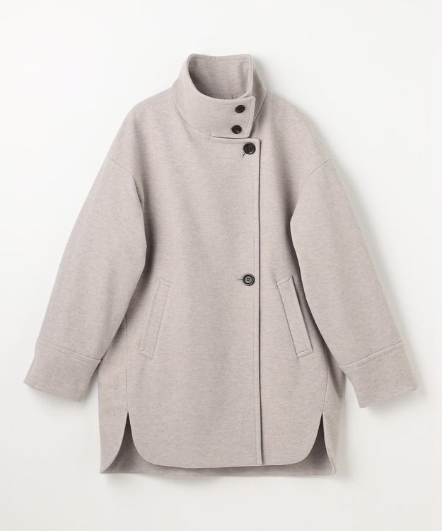 ANY L スタンドコクーンコート グレージュ