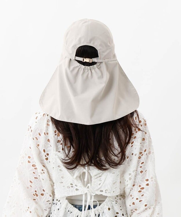 AURORA 【 Beaurance （ビューランス）】サマーシールドタレ付きはっ水キャップ ライトベージュ