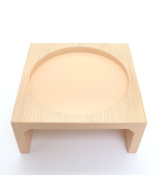 PET PARADISE 木製フードテーブル【大】（フードボウル別売り）M 茶系