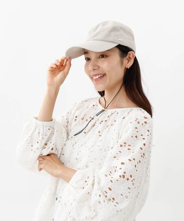 AURORA 【 Beaurance （ビューランス）】サマーシールドタレ付きはっ水キャップ ライトベージュ