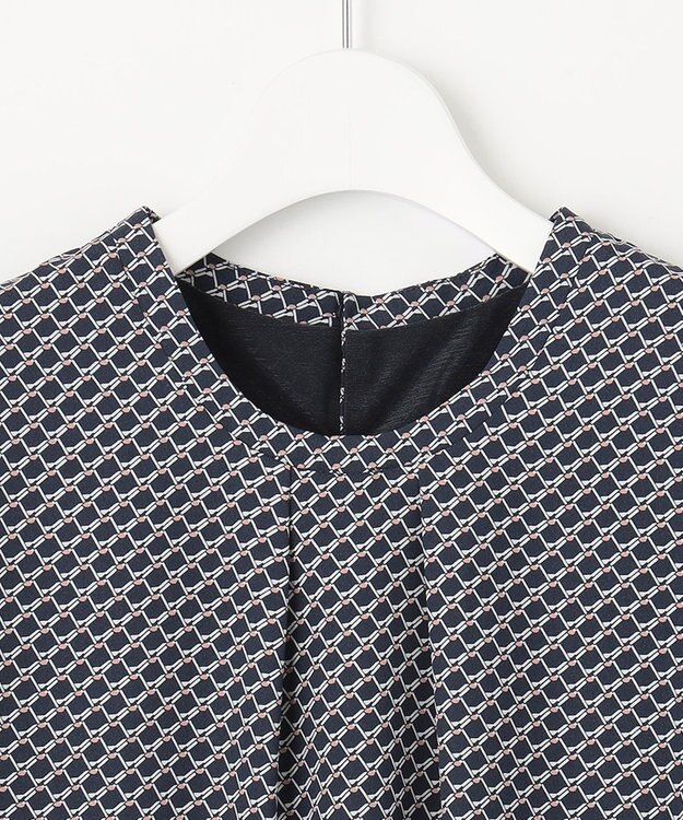 J.PRESS LADIES 【2WAY】幾何プリント ボウタイ カットソー ネイビー系5