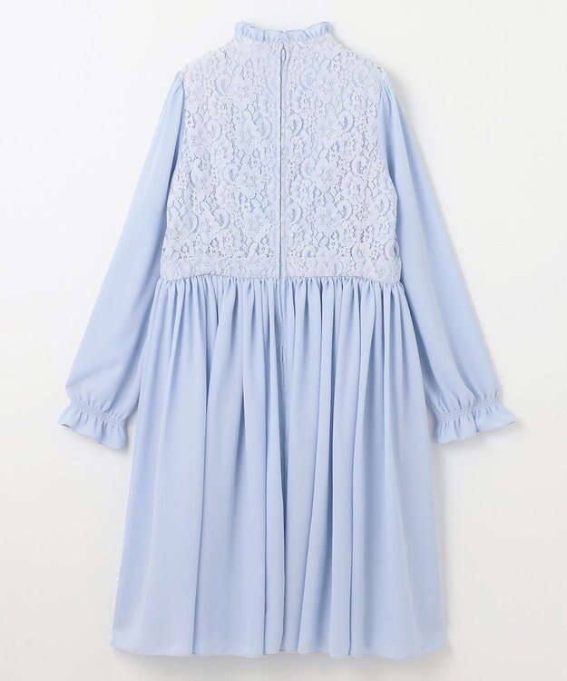 組曲 KIDS 【150-170㎝】レースシフォン ワンピース サックスブルー系