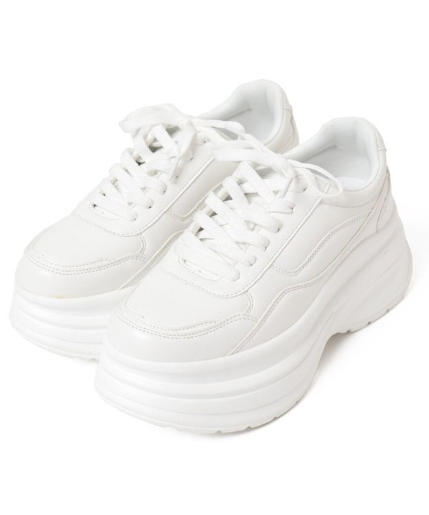 WEGO 厚底ラインスニーカー ホワイト
