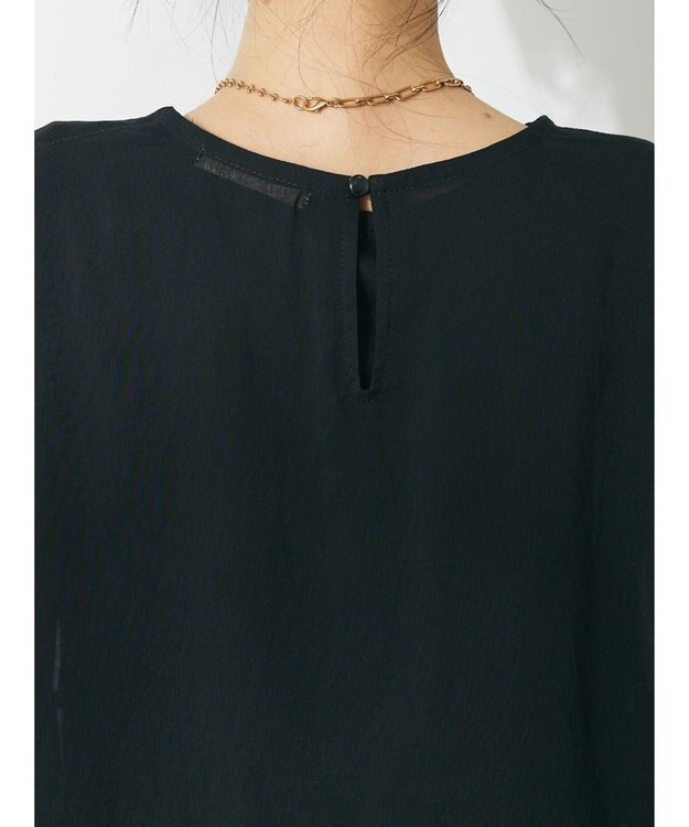 CRAFT STANDARD BOUTIQUE ウ゛ィンテージボイルティアード切替ブラウス Black