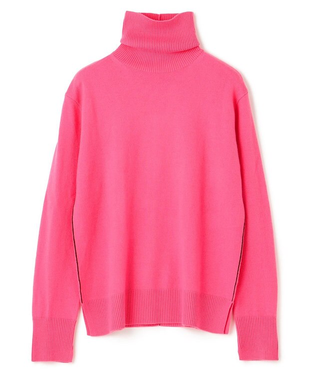 BEIGE， RIGNY / タートルネックニット Pink×Brwn Line