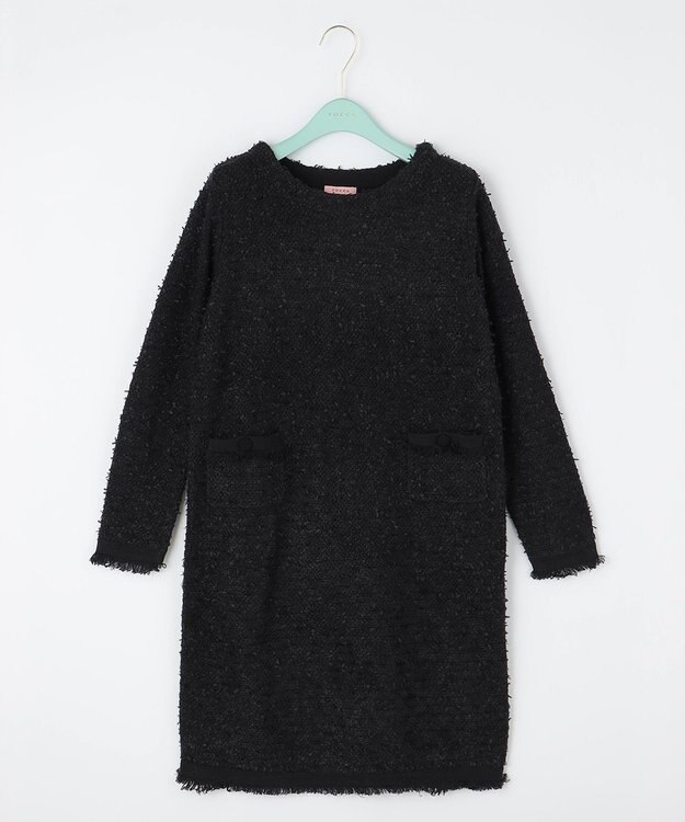 TOCCA 【洗える！】UNSNARL TWEED ドレス ブラック系