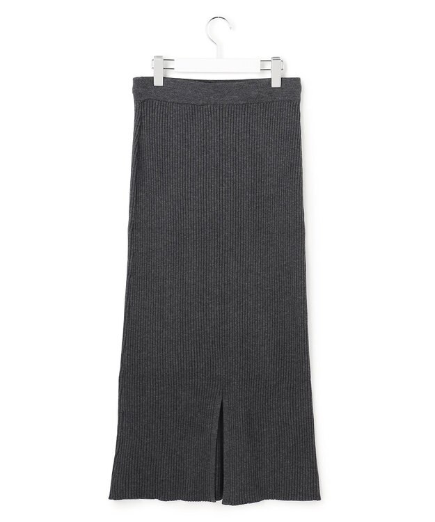 J.PRESS YORK STREET 【WOMEN】リブニット タイトスカート グレー系