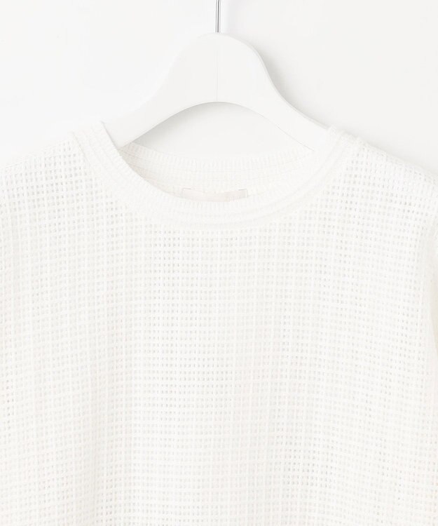 自由区 【カタログ掲載・洗える】チェックジャカード カットソー オフホワイト