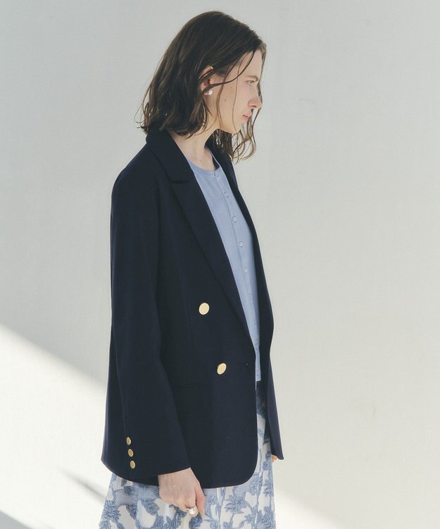 YECCA VECCA 金釦テーラードジャケット Navy