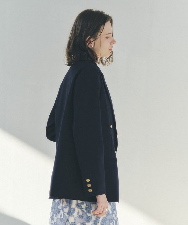 YECCA VECCA 金釦テーラードジャケット Navy