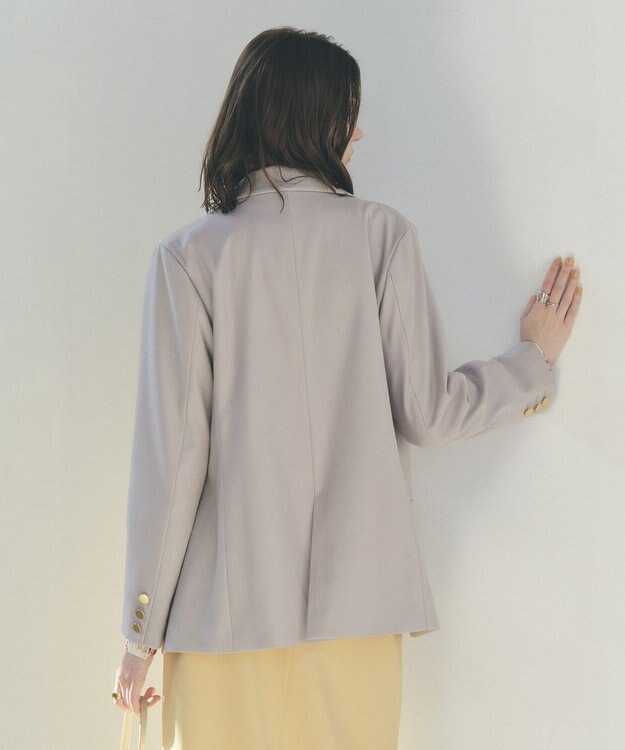 YECCA VECCA 金釦テーラードジャケット Gray Beige