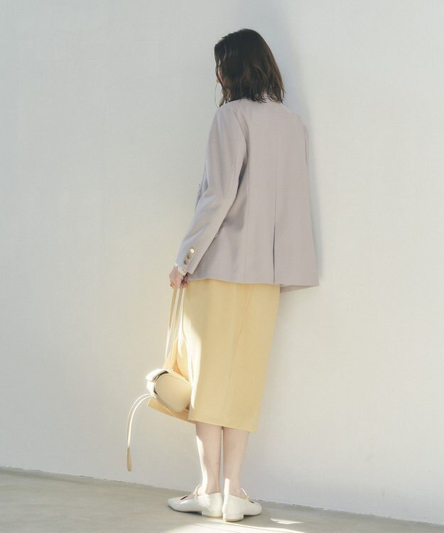 YECCA VECCA 金釦テーラードジャケット Gray Beige