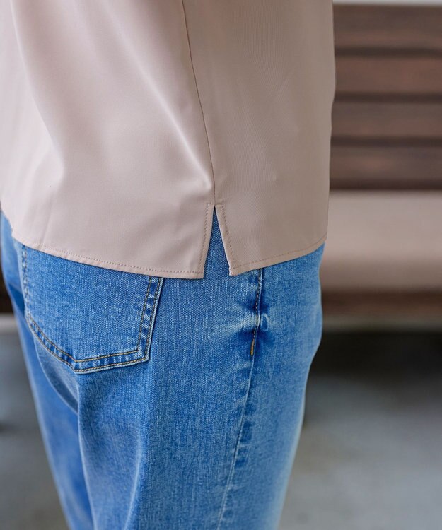 Tiaclasse 【洗える】袖レースレイヤードブラウス ベージュ