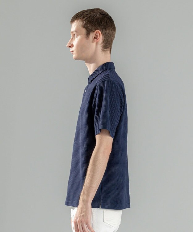 JOSEPH HOMME 新型【オリジナル素材/シワになりにくい】ライトタックジャージー　ポロシャツ ネイビー系