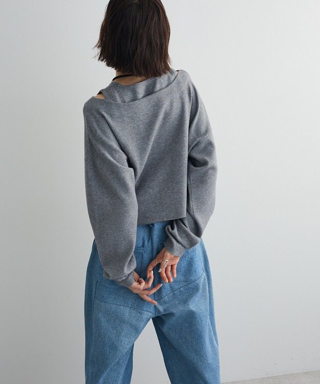 Green Parks SET2点Zipニットカーディガン+アメスリタンク Gray Mixture