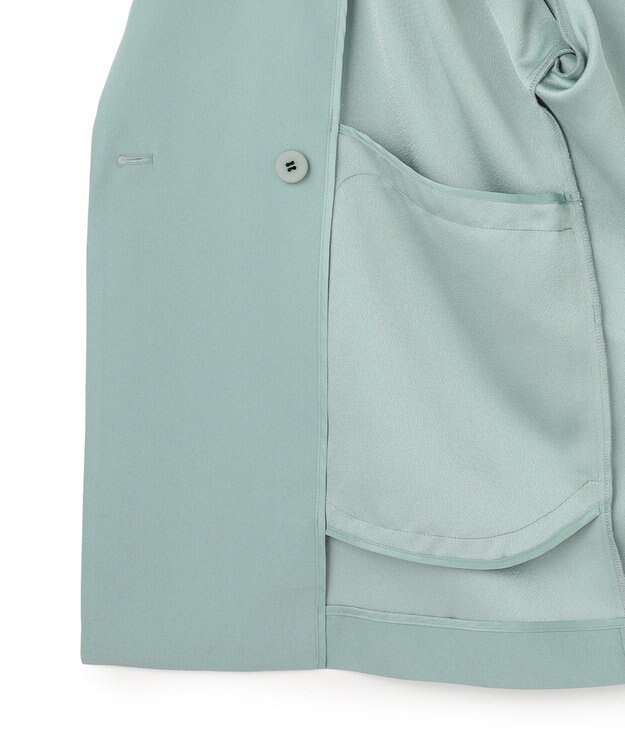 ICB 【先行予約】 FluidBackSatin ハーフスリーブジャケット ダークセージ