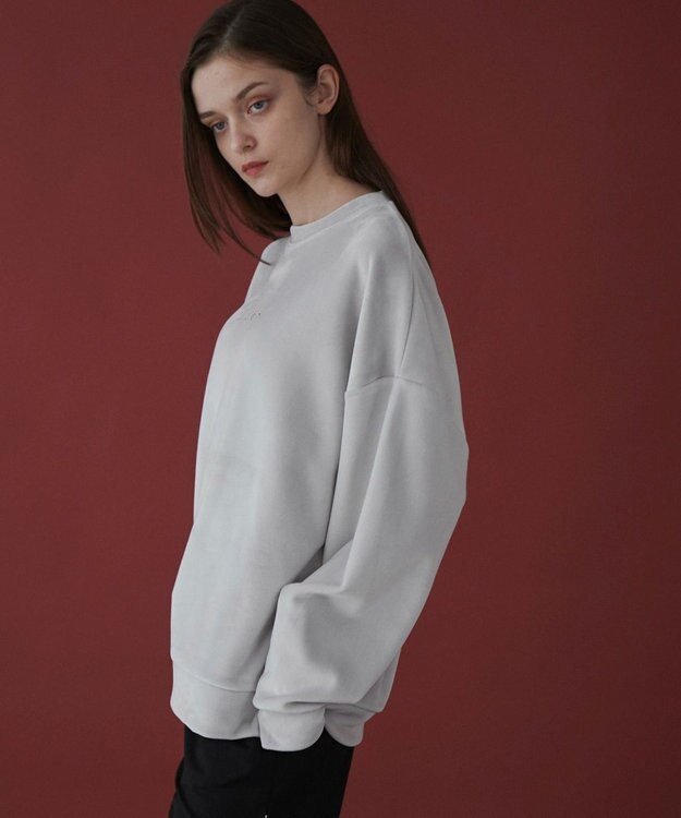 WEGO 【ユニセックス着用ITEM】マイクロシャギーワンポイントプルオーバー ライトグレー