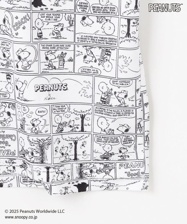 23区GOLF 【MEN】『PEANUTS』コラボ　アメコミ柄ポロシャツ ホワイト系5