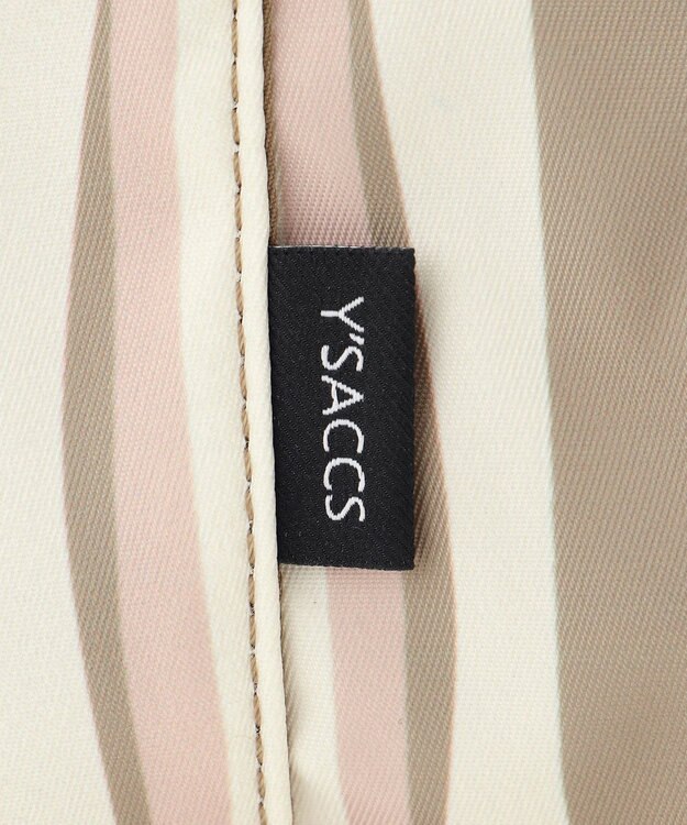 Y'SACCS 【ムック本掲載】ドローイングストライプ　ミニトートバッグ グレージュ