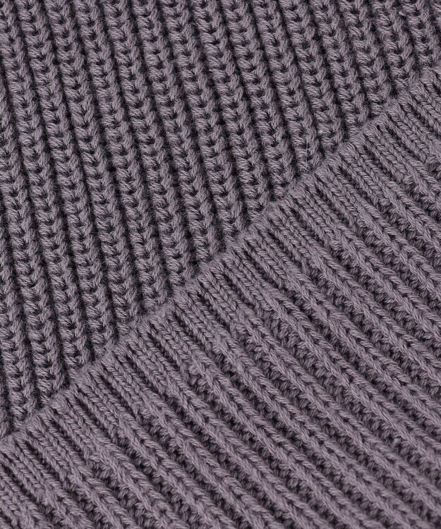 J.PRESS YORK STREET 【WOMEN】コットンニット ハーフジップポンチョ ダルブルー系