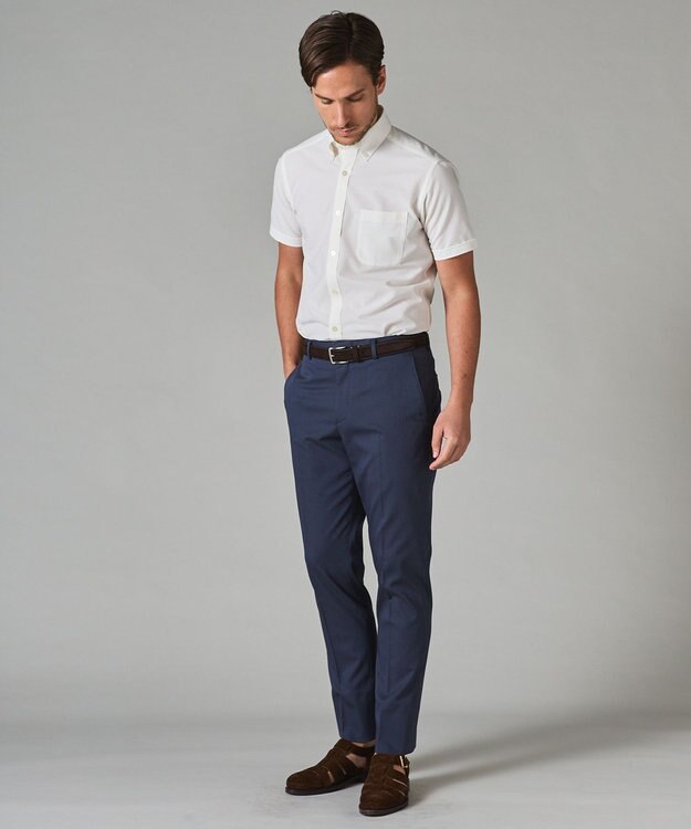 GOTAIRIKU ウエストアジャスター/折り目加工/吸汗速乾/洗える【ビジネス対応】クールマックスパンツ（24年モデル） ネイビー系