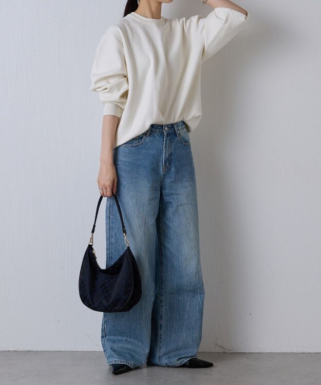 russet 2WAYショルダーバッグ【ナイロンジャガード】(CE-1446) Black/Navy