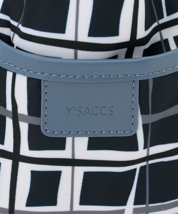 Y'SACCS ドローイングチェック2WAYミニトート ネイビー