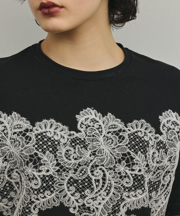 GRACE CONTINENTAL レースTシャツ ブラック