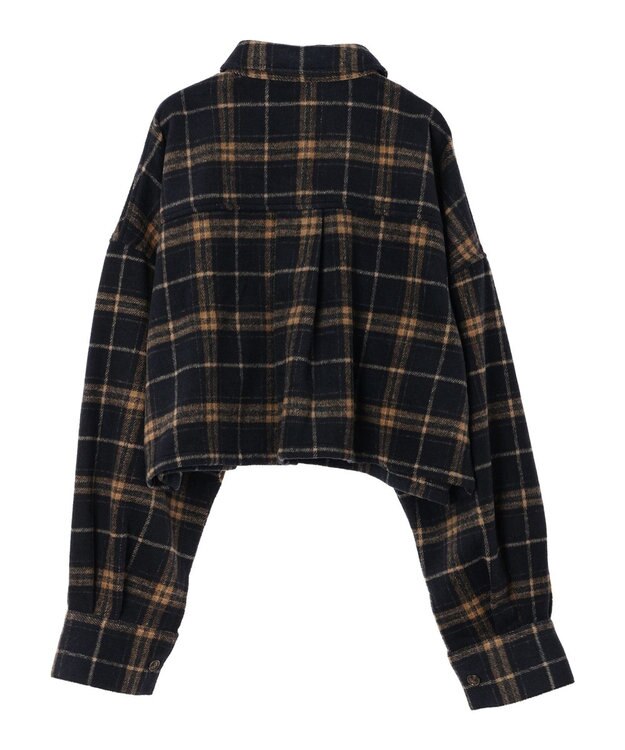 Green Parks ・ＥＬＥＮＣＡＲＥ　ＤＵＥ　シャギーチェックショートシャツ Navy