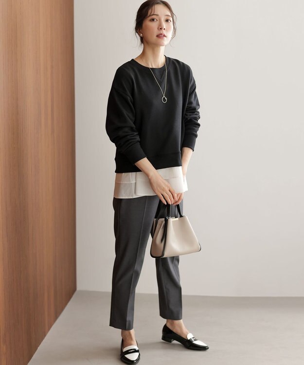 組曲 L ハンサムツイルテーパード パンツ グレー系