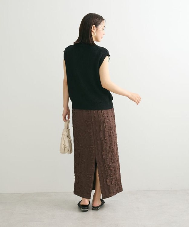 Green Parks ・ＳＵＧＡＲ　ＳＰＯＯＮジャカードチェックナロースカート Brown