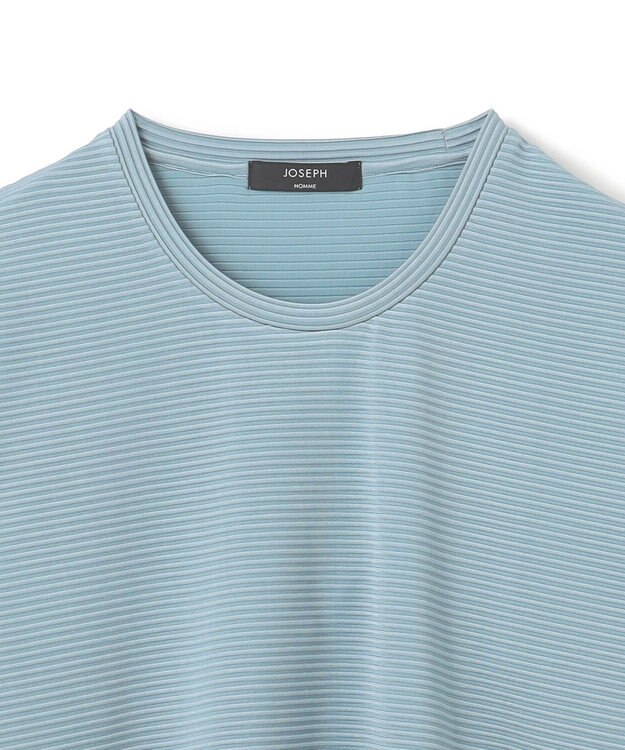 JOSEPH HOMME タックリップルジャージー　クルーネックカットソー スカイブルー系