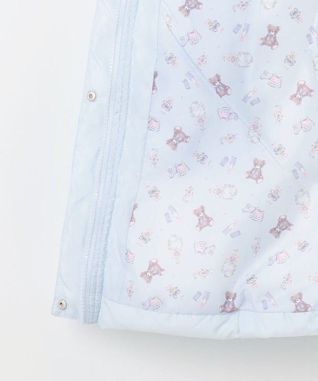 ANY KIDS 【洗濯機OK】中綿Aラインロングコート サックスブルー