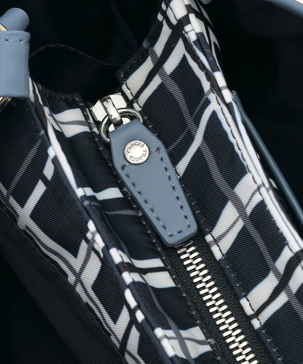 Y'SACCS ドローイングチェック2WAYミニトート ネイビー