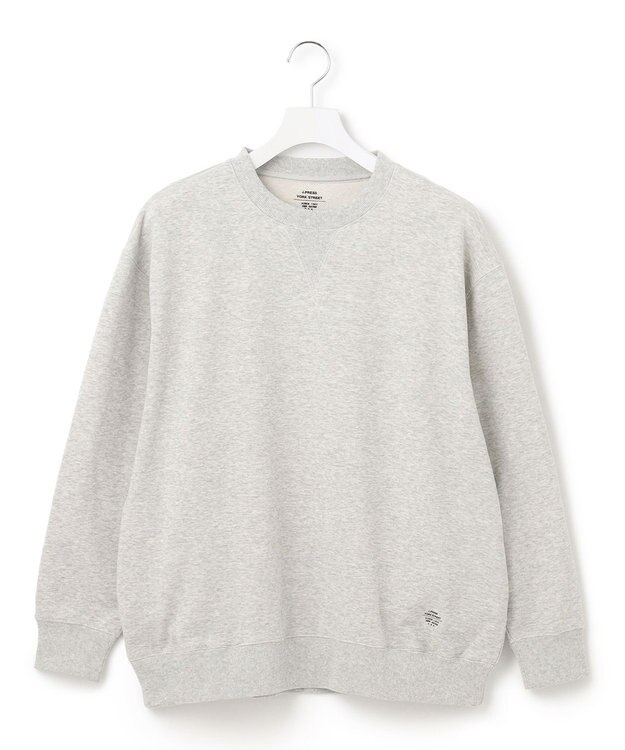 J.PRESS YORK STREET 【UNISEX】裏毛クルーネックトレーナー ライトグレー系