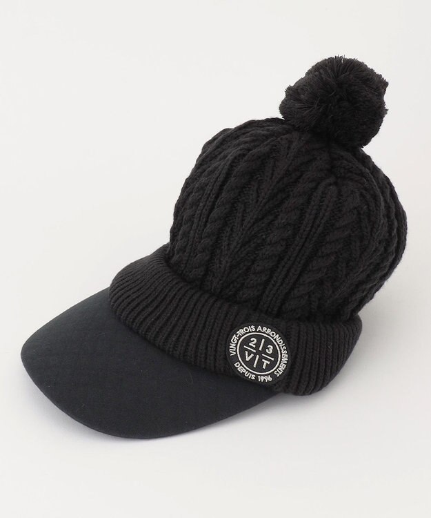 23区GOLF 【WOMEN】つば付きニット キャップ ブラック系