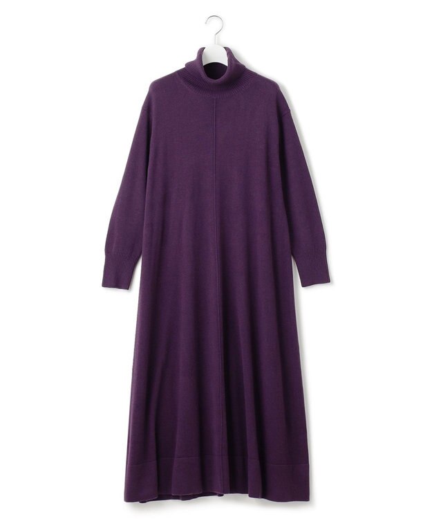 J.PRESS YORK STREET 【WOMEN】ANTI PILLING WOOL Aラインワンピース パープル系