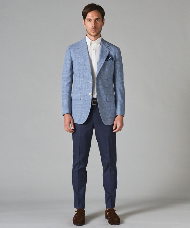 GOTAIRIKU ウエストアジャスター/折り目加工/吸汗速乾/洗える【ビジネス対応】クールマックスパンツ（24年モデル） ネイビー系