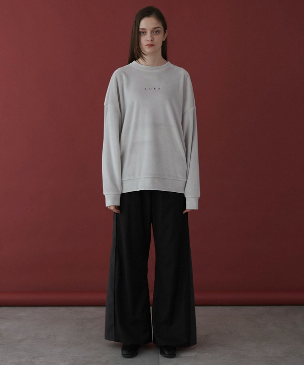 WEGO 【ユニセックス着用ITEM】マイクロシャギーワンポイントプルオーバー ライトグレー