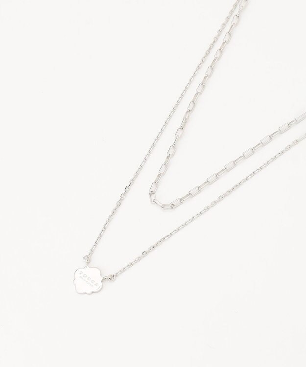 TOCCA LOGO CLOVER LAYERED NECKLACE ネックレス シルバー系