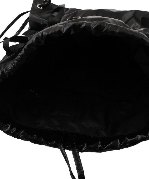 WEGO ドロストリボンギャザーナップサック ブラック